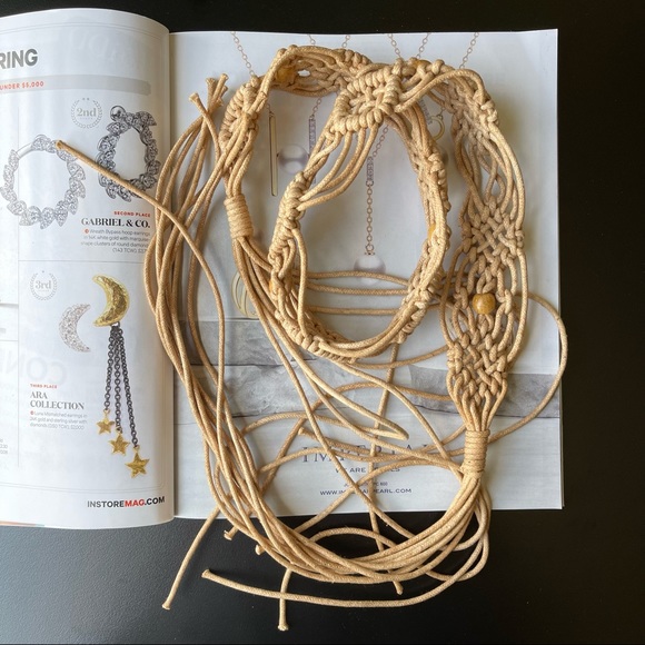 Boho Beaded Rope Belt Size: S/M - Picture 1 of 4